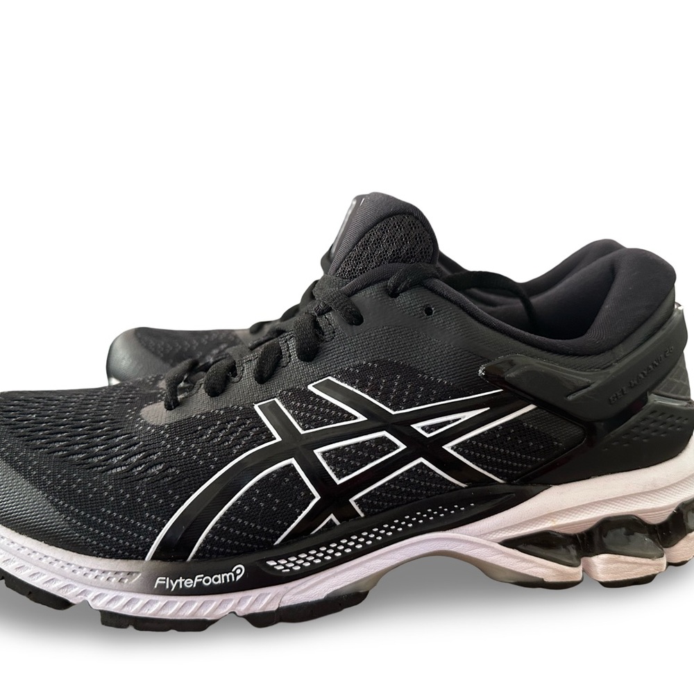 ASICS Black and White Gel Running Shoes